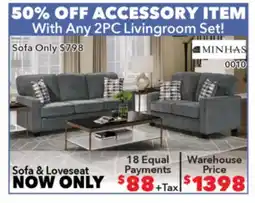 Surplus Furniture Lilly Surge Anchor Sofa/Loveseat Set offer