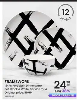 Stokes FRAMEWORK 12-Pc Porcelain Dinnerware Set offer