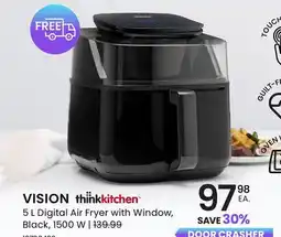 Stokes 5 L Digital Air Fryer with Window, Black, 1500 W offer