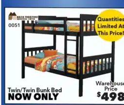 Surplus Furniture Twin&Twin Espresso Bunkbed offer