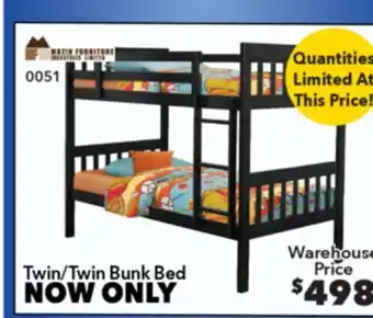 Surplus Furniture Twin&Twin Espresso Bunkbed offer