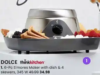 Stokes 6-Pc S'mores Maker with dish & 4 skewers, 345 W offer