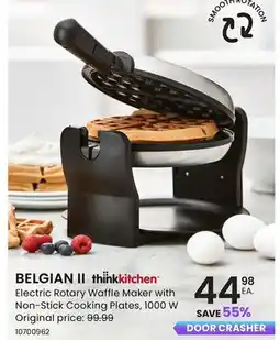 Stokes BELGIAN II Electric Rotary Waffle Maker with Non-Stick Cooking Plates, 1000 W offer