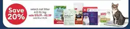 Petsmart Save 20% select cat litter 4.2-15.1 kg offer