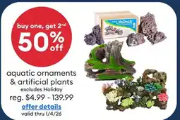 Petsmart aquatic ornaments & artificial plants offer