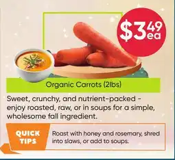 Healthy Planet Organic Carrots offer