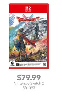 GameStop Nintendo Switch 2 Dragon Quest offer
