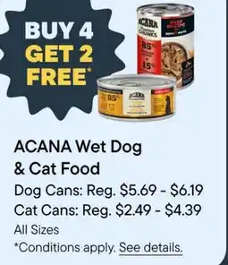 Petvalu ACANA Wet Dog Food offer