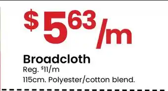 Fabricland Broadcloth offer