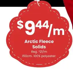 Fabricland Arctic Fleece Solids offer