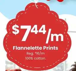 Fabricland Flannelette Prints offer