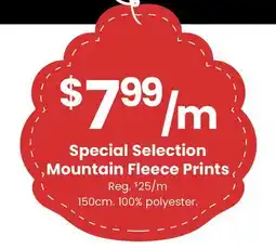 Fabricland Special Selection Mountain Fleece Prints offer