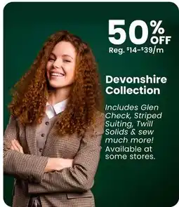 Fabricland Devonshire Collection offer