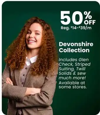 Fabricland Devonshire Collection offer