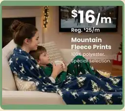 Fabricland Mountain Fleece Prints offer