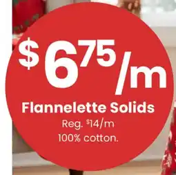 Fabricland Flannelette Solids offer