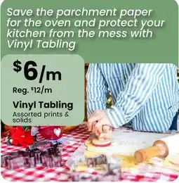 Fabricland Vinyl Tabling offer