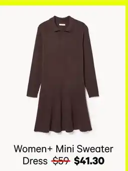 Joe Fresh Women + Mini Sweater Dress offer