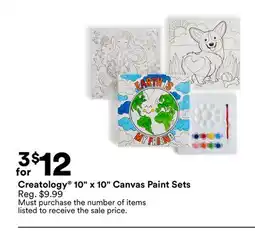 Michaels Creatology 10 x 10 Canvas Paint Sets offer