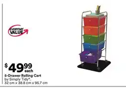 Michaels 5-Drawer Rolling Cart by Simply Tidy offer