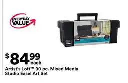 Michaels Artist's Loft 90 pc. mixed media Studio Easel Art Set offer