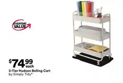 Michaels 3-Tier Hudson Rolling Cart by Simply Tidy offer