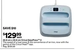 Michaels 22.8 cm x 22.8 cm Cricut EasyPress 3 offer
