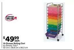Michaels 10-Drawer Rolling Cart by Simply Tidy offer