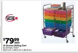 Michaels 12-Drawer Rolling Cart by Simply Tidy offer