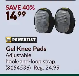 Princess Auto POWERFIST Gel Knee Pads offer