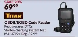 Princess Auto OBDII/EOBD Code Reader offer