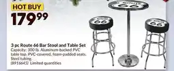 Princess Auto 3 pc Route 66 Bar Stool and Table Set offer