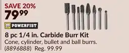 Princess Auto 8 pc 1/4 in. Carbide Burr Kit offer