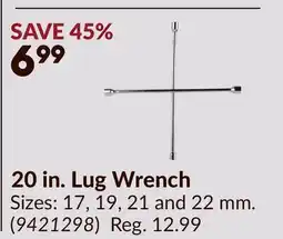 Princess Auto 20 in. Lug Wrench offer