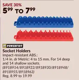 Princess Auto Socket Holders offer