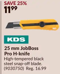 Princess Auto 25 mm JobBoss Pro H-knife offer