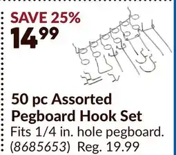 Princess Auto 50 pc Assorted Pegboard Hook Set offer