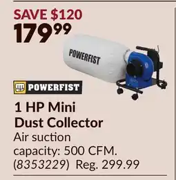 Princess Auto 1 HP Mini Dust Collector offer
