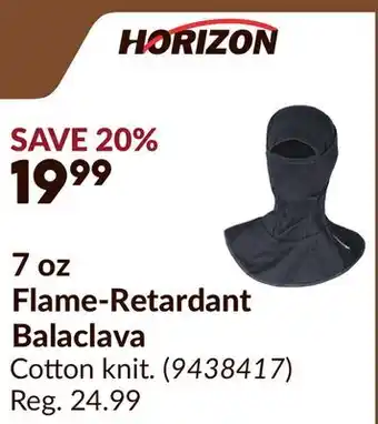 Princess Auto HORIZON 7 oz Flame-Retardant Balaclava offer