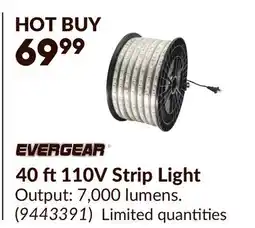 Princess Auto EVERGEAR 40 ft110V Strip Light offer