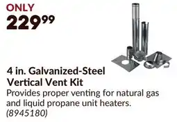 Princess Auto 4 in. Galvanized-Steel Vertical Vent Kit offer