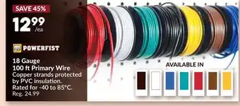 Princess Auto 18 Gauge 100 ftPrimary Wire offer