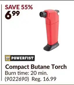 Princess Auto Compact Butane Torch offer