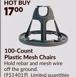 Princess Auto 100-Count Plastic Mesh Chairs offer