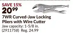Princess Auto 7WR Curved-Jaw Locking Pliers with Wire Cutter offer