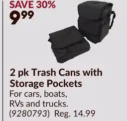 Princess Auto 2 pk Trash Cans with Storage Pockets offer