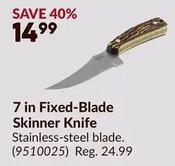 Princess Auto 7 in Fixed-Blade Skinner Knife offer