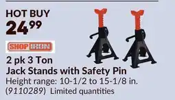 Princess Auto 2 pk 3 Ton Jack Stands with Safety Pin offer
