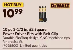 Princess Auto 10 pc 3-1/2 in. #2 Square Power Driver Bits with Belt Clip offer