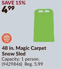 Princess Auto 48 in. Magic Carpet Snow Sled offer